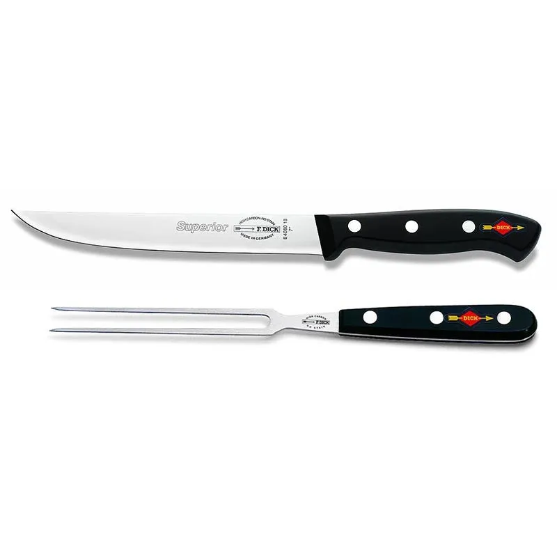 Stainless Steel Carving Set with Slicing Knife and Carving Fork - DICK