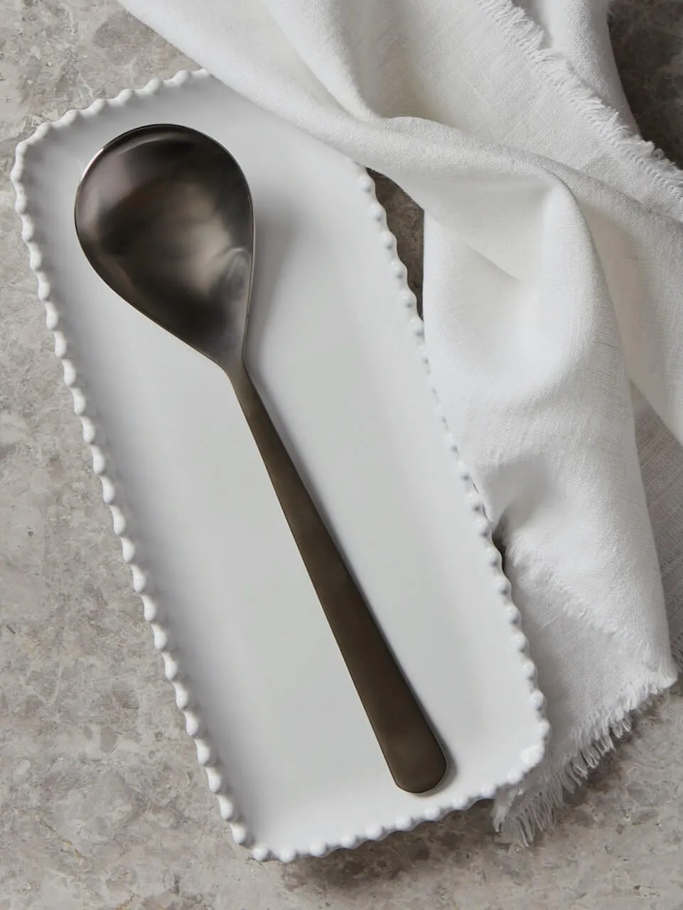 Tavira Anthracite Serving Spoon