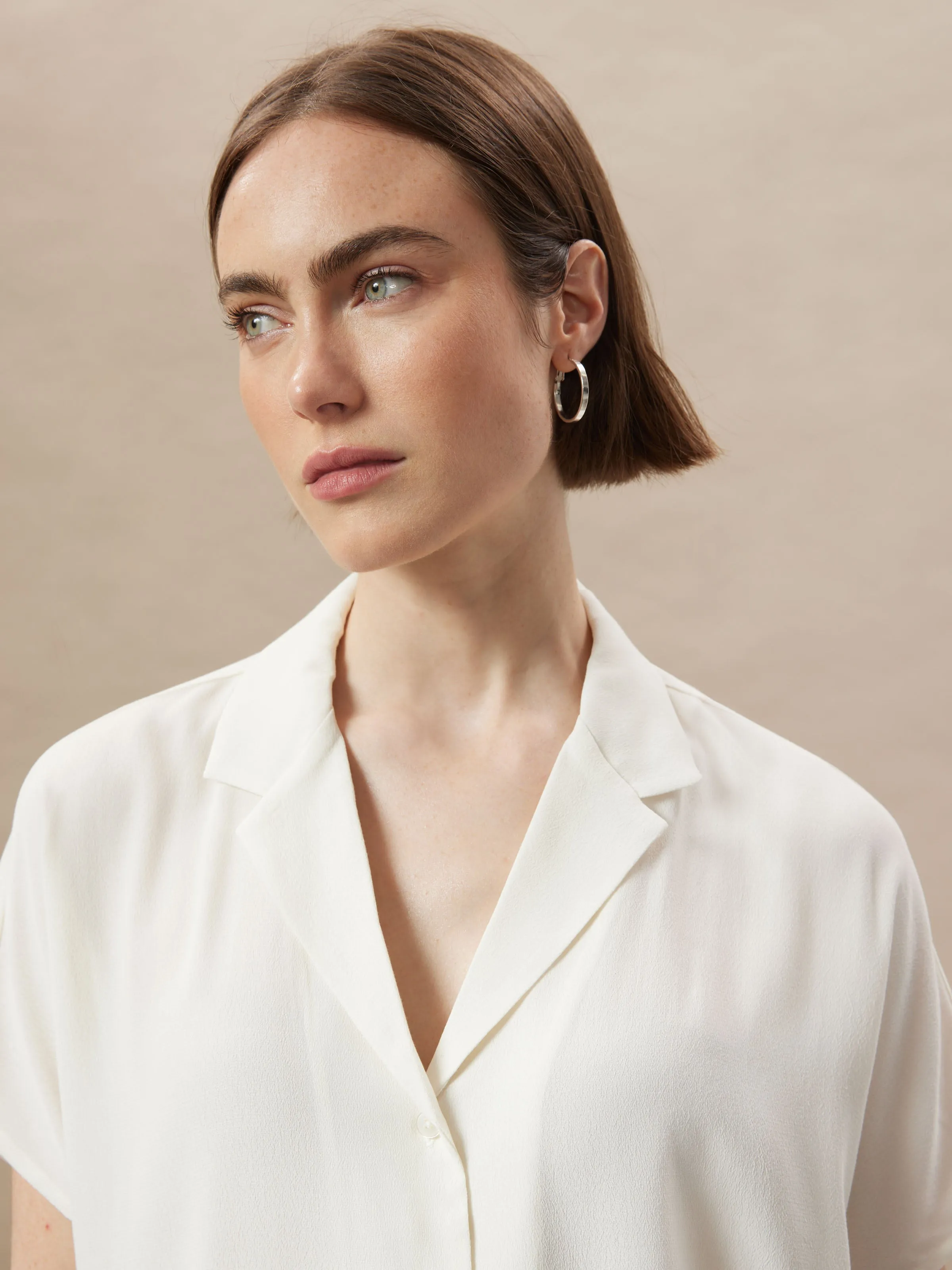 The Camp Collar Blouse in White