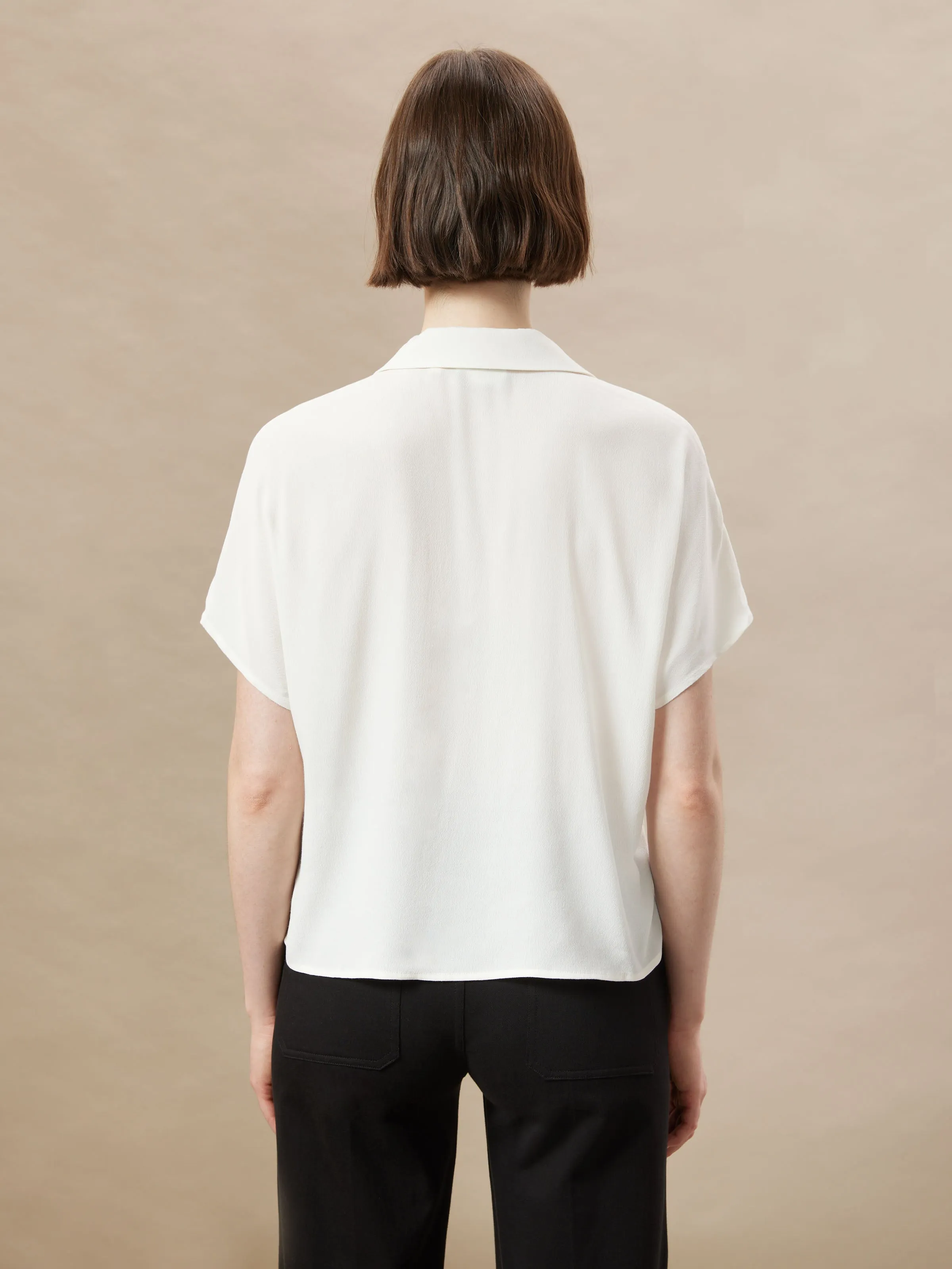 The Camp Collar Blouse in White