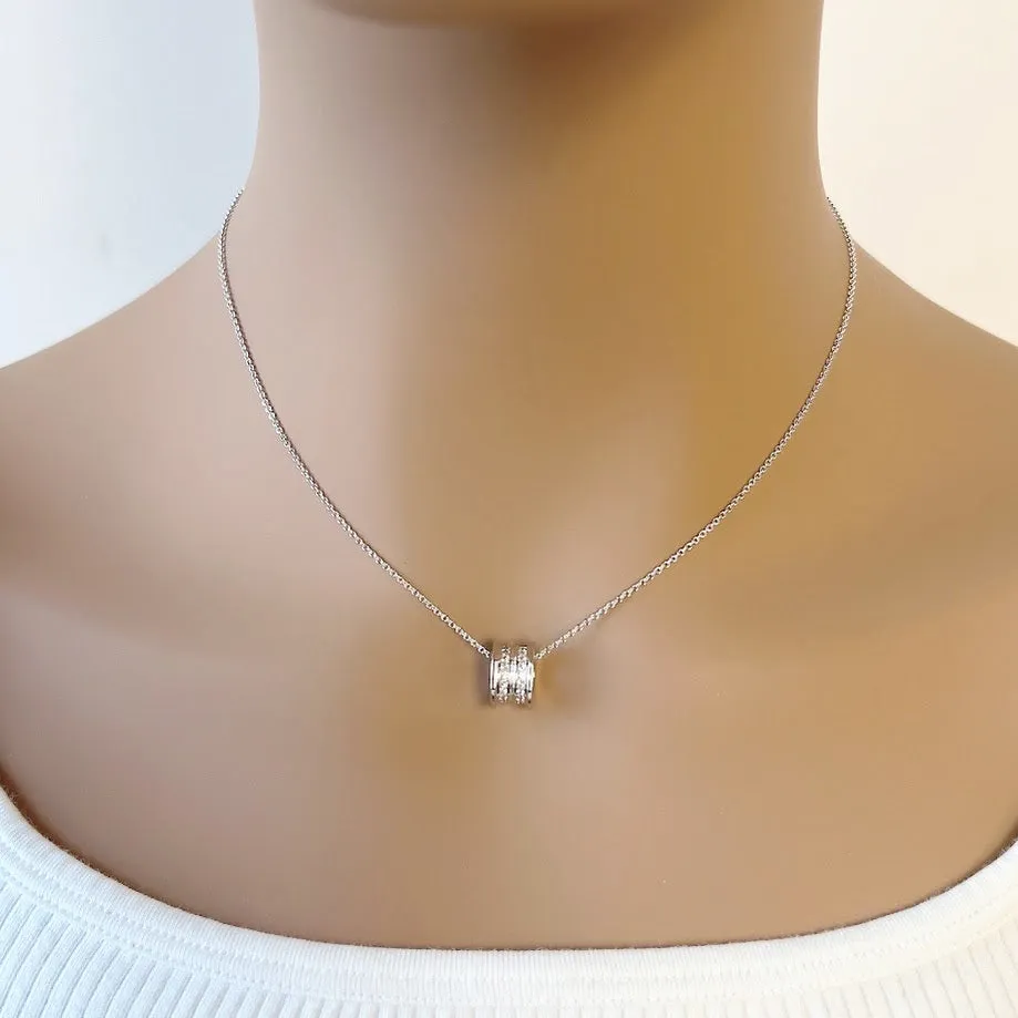 Tunnel Cubic Zirconia Necklace