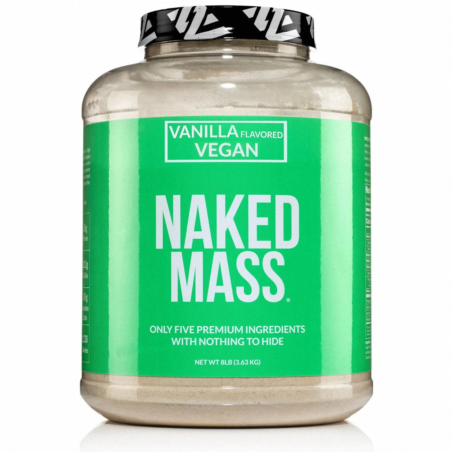 Vanilla Vegan Weight Gainer Supplement | Naked Vegan Mass - 8LB