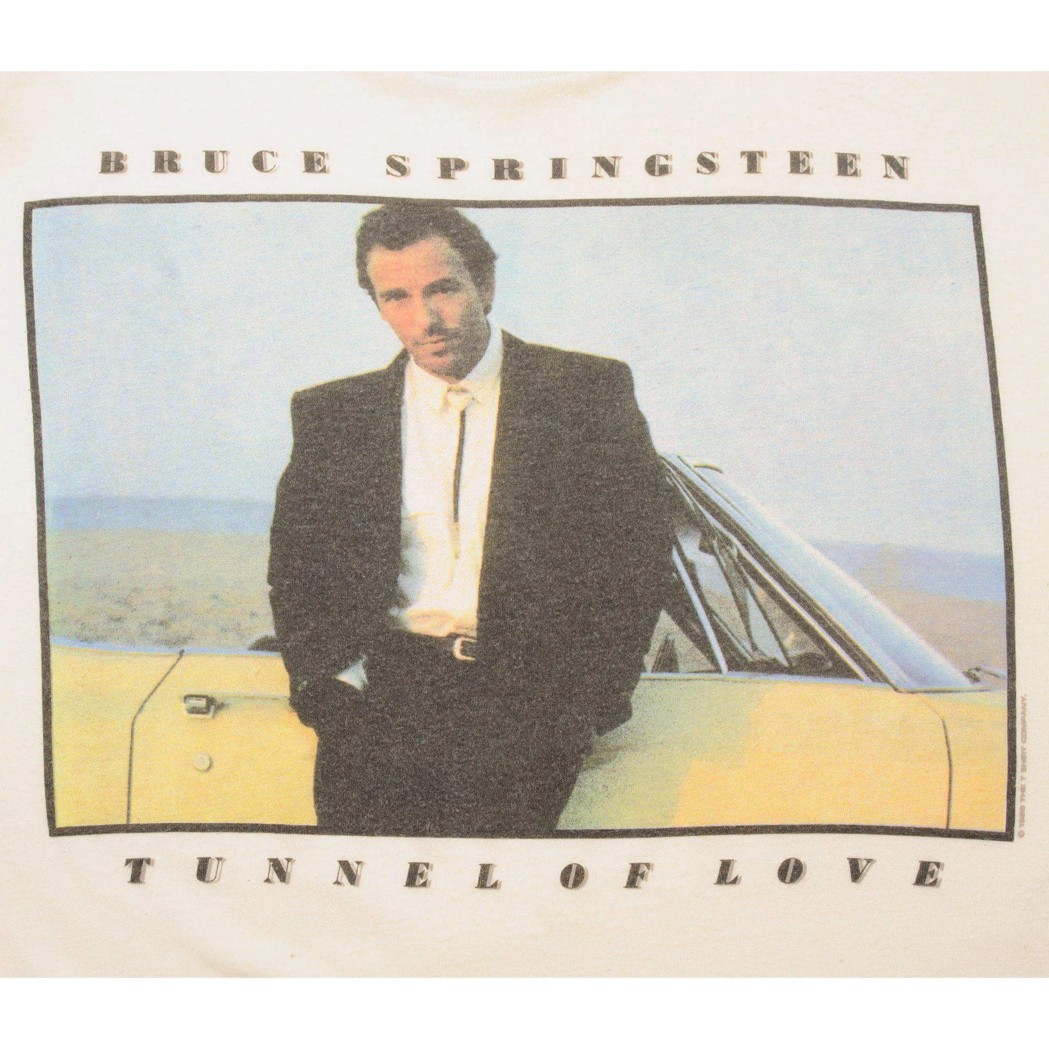 VINTAGE BRUCE SPRINGSTEEN TUNNEL OF LOVE TEE SHIRT 1980s SIZE LARGE MADE IN USA